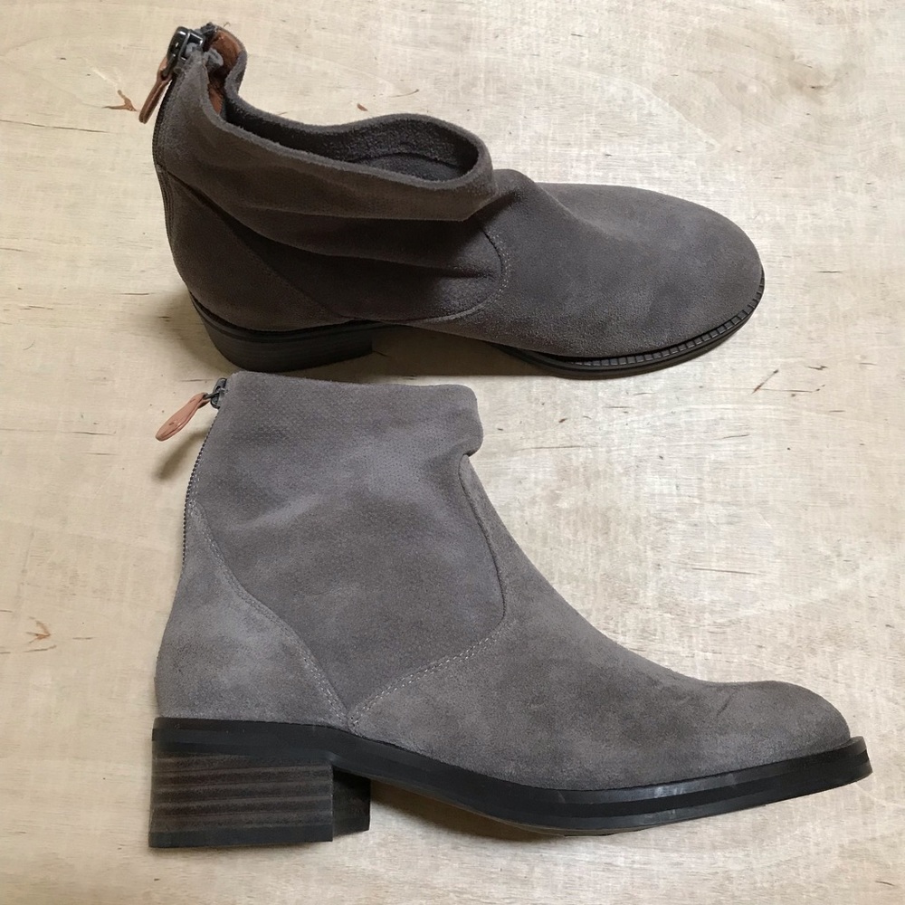 Gentle Souls Kenneth Cole Suede Ankle Boots Zip Comfort Boots Womens 6